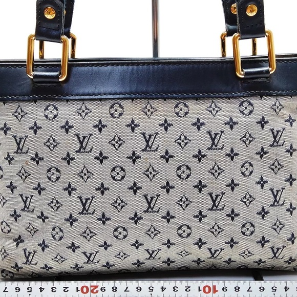 Authentic Louis Vuitton LV Hand Bag LucillePM Blue Monogram Mini Lin - Picture 13 of 17